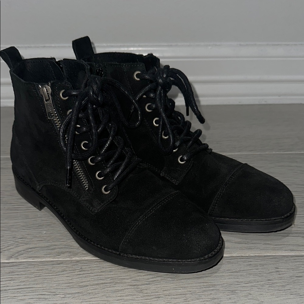 Steve Madden Black Boots with Suede Finish